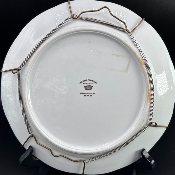 VTG Paris L'Arc De Triomphe Scalloped Decorative Porcelain Plate 9" Collectible - Picture 7 of 13